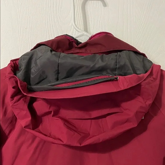 The North Face Women’s 3-in-1 Hooded Parka HyVent Magenta & Gray Size Small - Picture 11 of 17